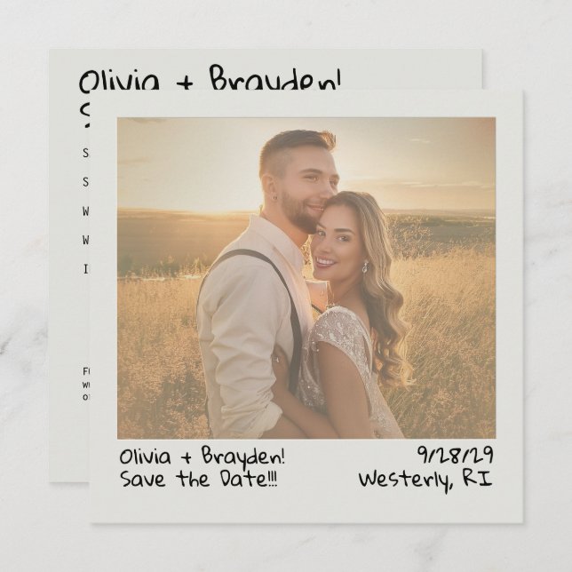 Reserve A Data Foto da câmera instantânea retrorativa Salve a dat (Frente/Verso)