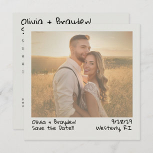 Reserve A Data Foto da câmera instantânea retrorativa Salve a dat