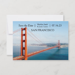 Reserve A Data Foto da ponte da porta do ouro - 3x5 Salve a data