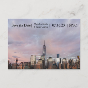 Reserve A Data Foto da Torre de Liberdade NYC - 3x5 Salve a Data