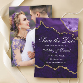 Reserve A Data Foto de Ágata Geodo Mármore Dourado Roxo Aquarela