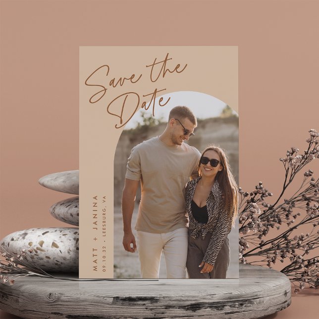 Reserve A Data Foto de Arco com Script de Mão (Criador carregado)