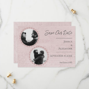 Reserve A Data Foto de Caligrafia Antiga   Salve a Data Cor-de-Ro