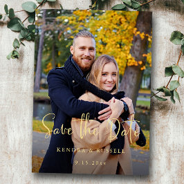 Reserve A Data Foto de caligrafia moderna Salvar a Data