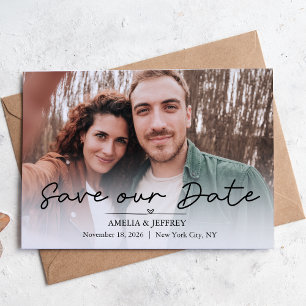Reserve A Data Foto de Caligrafia Simples