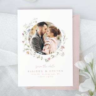 Reserve A Data Foto de casal boho rústico em rosa poeirento silve