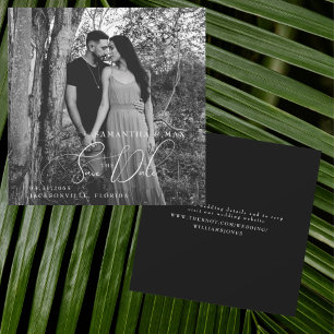 Reserve A Data Foto de Casal P&B Quadrada Save the Date