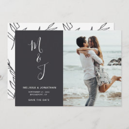 Reserve A Data Foto De Casamento Botânico Moderno Salvar A Data