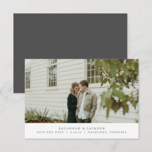 Reserve A Data Foto de casamento clássico moderno Salve o cartã