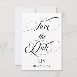 Reserve A Data Foto de casamento com monograma