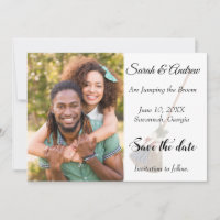 Foto de casamento da Broomstick Salve a data