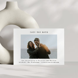 Reserve A Data Foto de Casamento da Letra Retrora Branca com Font