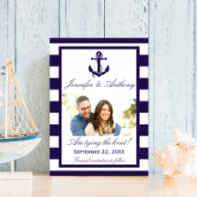 Foto De Casamento De Âncora Náutica Salvar A Data