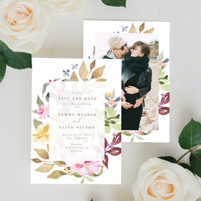 Reserve A Data Foto de Casamento de Arte Floral Seca (Criador carregado)