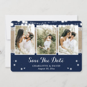 Reserve A Data Foto de Casamento de Campo Russo marinho Azul