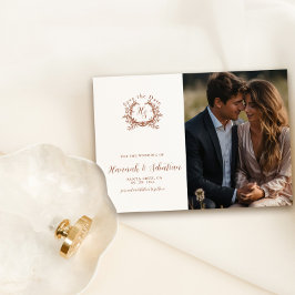 Reserve A Data Foto de Casamento de Crest Monograma