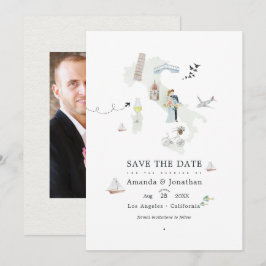 Reserve A Data Foto de casamento de destino italiano aquarela