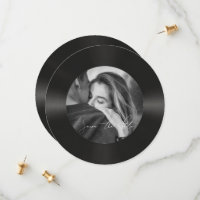 Foto de casamento de disco de vinil retrô