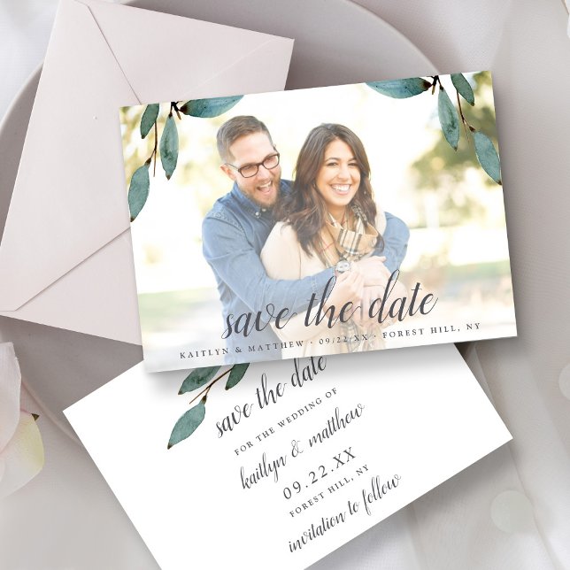 Reserve A Data Foto de Casamento de Felicidade Botânica (Criador carregado)