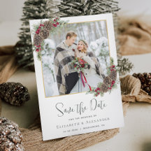 Foto de Casamento de Natal do Pine de inverno