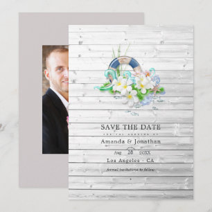 Reserve A Data Foto de Casamento de Praia Rústico de Verão