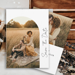 Reserve A Data Foto de Casamento de Quadro Moderno Boho