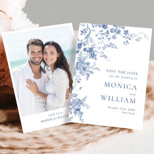 Reserve A Data Foto de Casamento do Jardim Francês Azul Elegante