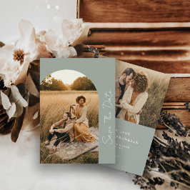Reserve A Data Foto de casamento do Modern Boho Frame Sage