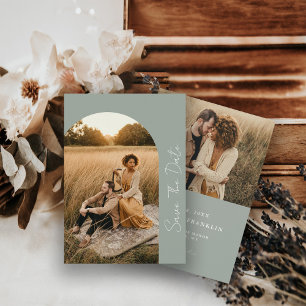 Reserve A Data Foto de casamento do Modern Boho Frame Sage