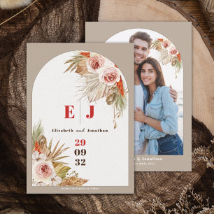 Reserve A Data Foto de casamento do quadro de arco do Boho
