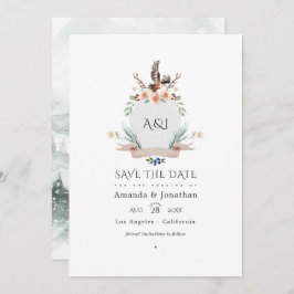 Reserve A Data Foto de Casamento do Wild Woodland Laurel Crest