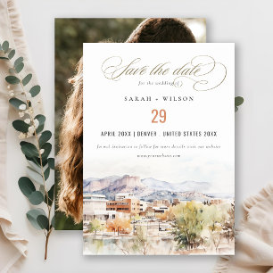 Reserve A Data Foto de casamento em aquarela de Colorado Springs