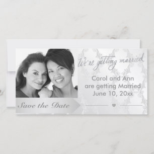 Reserve A Data Foto de casamento em damasco prateado gay Salve a 