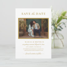 Foto de casamento em dourado antigo elegante