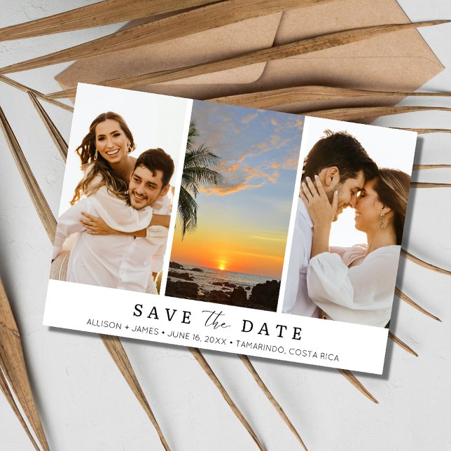 Reserve A Data Foto de Casamento em Praia de Destino da Costa Ric (Costa Rica Destination Beach Wedding Photo Save The Date)