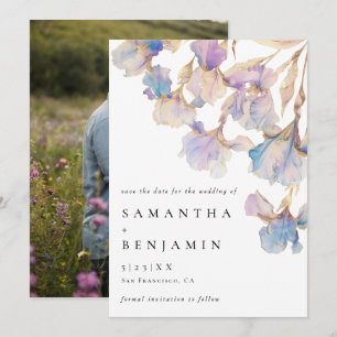 Reserve A Data Foto De Casamento Floral Da Elegante Iris