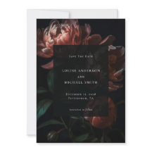 Foto de Casamento Floral Romântico Preto Escuro