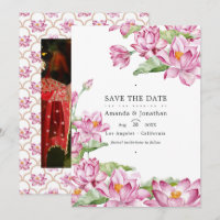 Foto de casamento indiano com flor de lótus