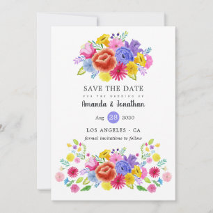 Reserve A Data Foto de casamento mexicano de festa floral colorid