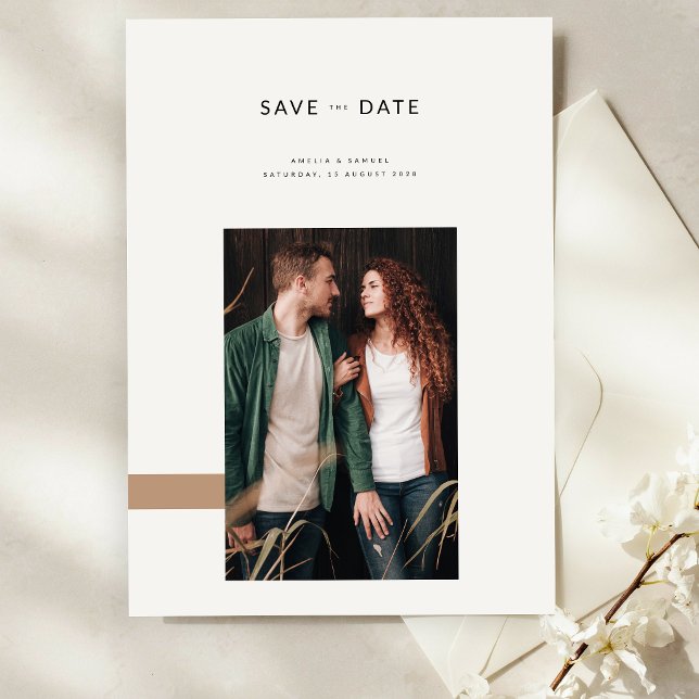 Reserve A Data Foto de Casamento Minimalista Moderno (Criador carregado)