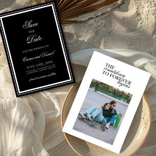 Reserve A Data Foto de casamento moderna minimalista elegante pre