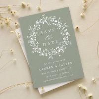 Foto de casamento moderno boho em verde salvia com