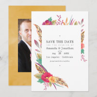 Foto de casamento safari floral em aquarela