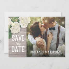 Reserve A Data Foto De Casamento Salvar A Data Hydrangeas Luz Mad