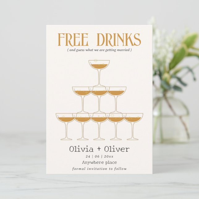 Reserve A Data Foto de coquetel de bebidas grátis no casamento  (Em pé/Frente)
