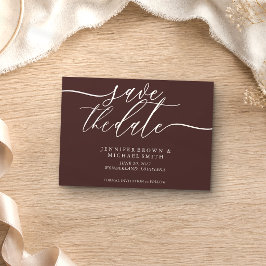 Reserve A Data Foto de Data de Guarda de Casamento Chocolate Marr