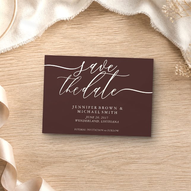 Reserve A Data Foto de Data de Guarda de Casamento Chocolate Marr (Criador carregado)