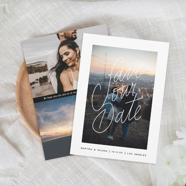 Reserve A Data Foto de Lettering Casual (Criador carregado)