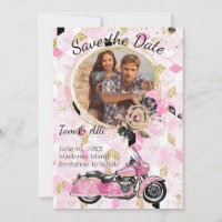 Foto de motociclo Floral Salvar a Data