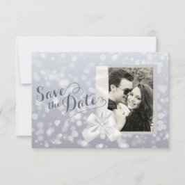 Reserve A Data Foto de Natal em Prata para Salvar a Data